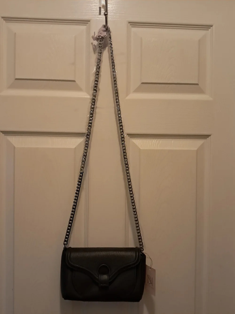 Danielle Nicole Henley Navy Blue Leather Chain-Shoulder Crossbody Bag - Picture 1 of 7